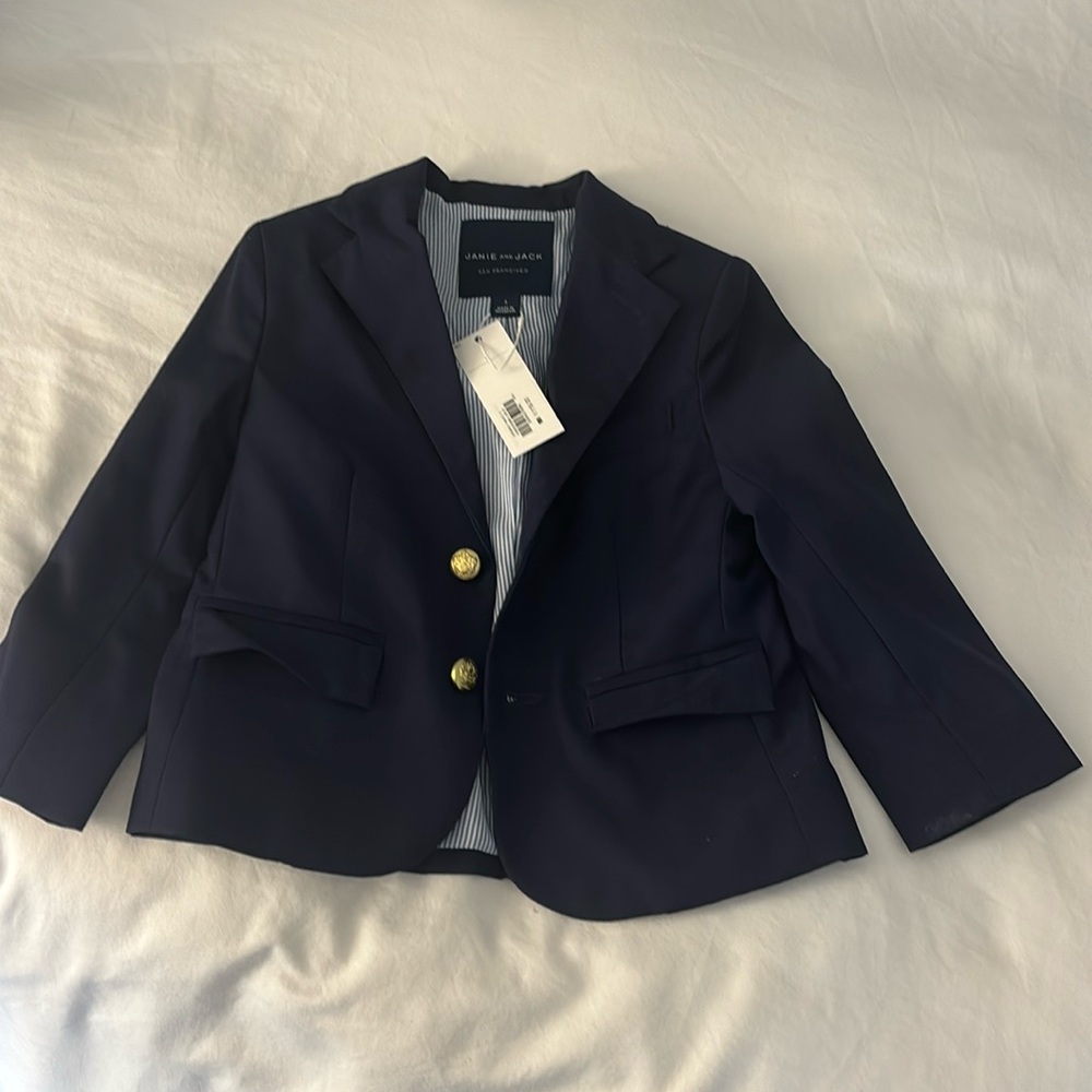 Boys Janie and Jack navy blazer size 3t